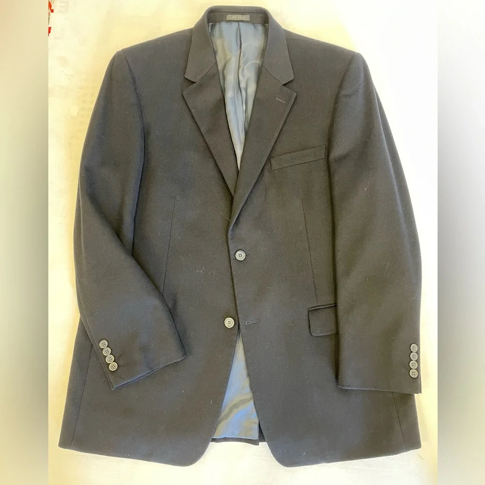 T. Harris LONDON Wool Silk & Cashmere Soft Thick Jacket In Black Size 44 L‎